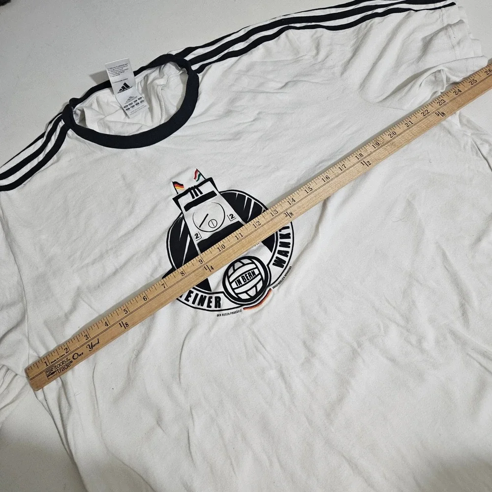 Adidas UEFA Euro 2008 Wankdorf-Stadion Bern Ringer T-Shirt White Mens 2XL